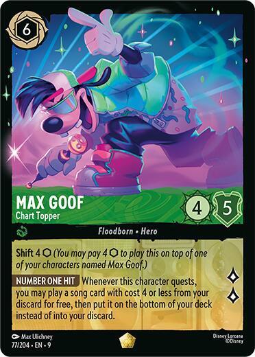 Lorcana - Max Goof - Chart Topper - Fabled (9) Cold Foil
