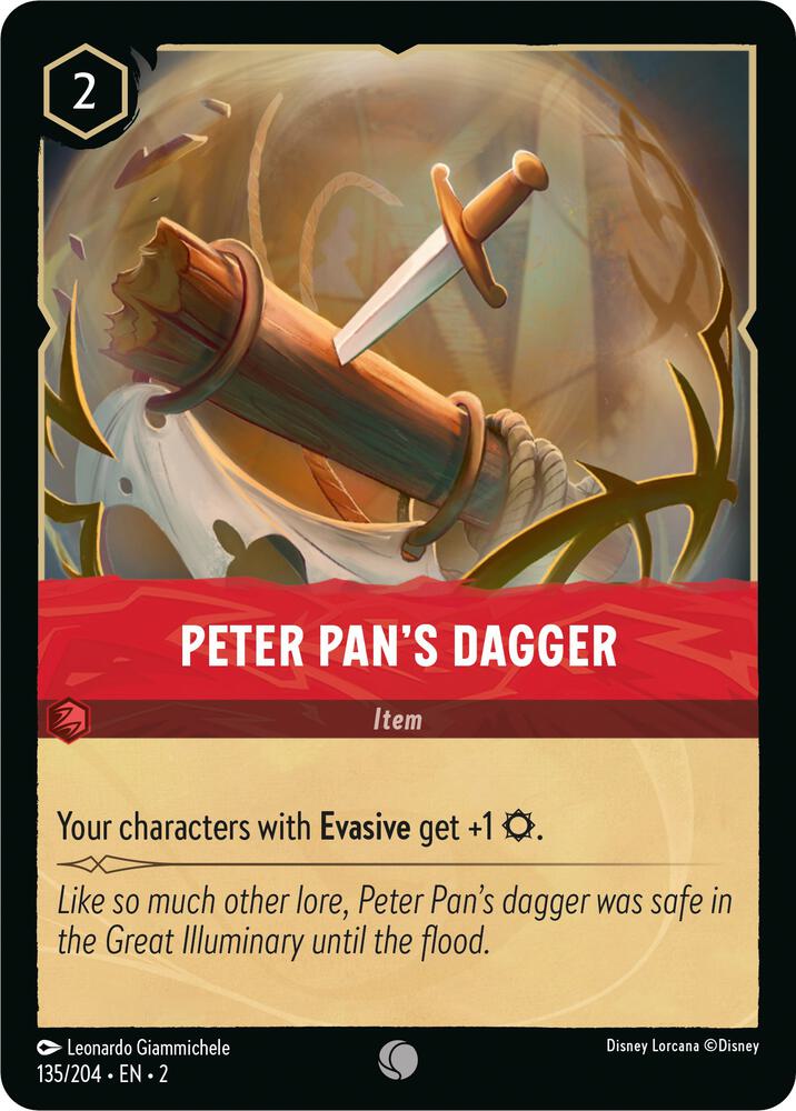 Lorcana - Peter Pan's Dagger - Cold Foil - Rise of the Floodborn (2)