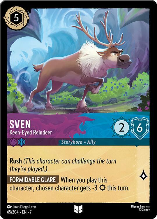 Lorcana - Sven - Keen-Eyed Reindeer - Archazia's Island (7) Cold Foil