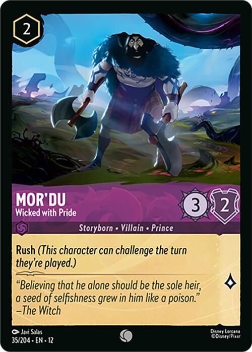 Lorcana - Mor'du - Wicked with Pride - Wilds Unknown (12) Cold Foil
