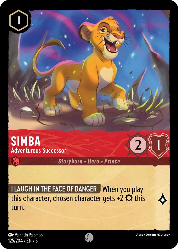 Lorcana - Simba - Adventurous Successor - Cold Foil - Shimmering Skies (5)