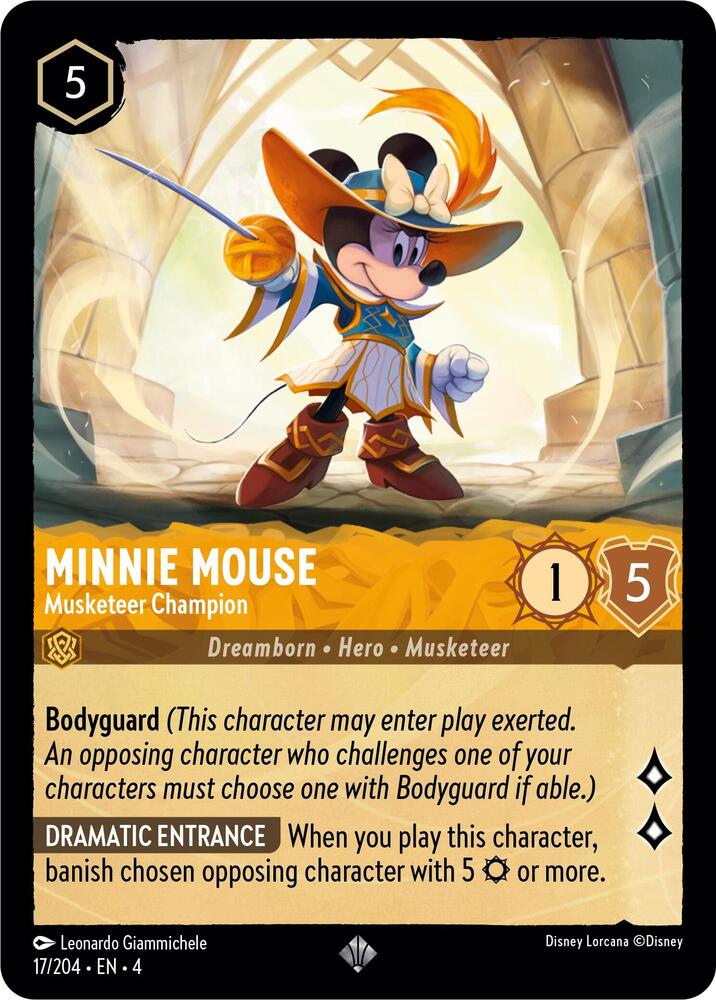 Lorcana - Minnie Mouse - Musketeer Champion - Cold Foil - Ursula's Return (4)