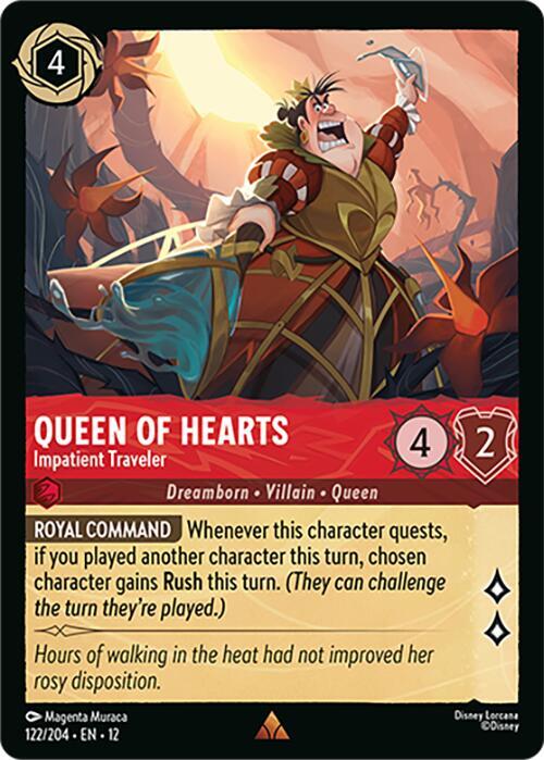 Lorcana - Queen of Hearts - Impatient Traveler - Wilds Unknown (12) Cold Foil