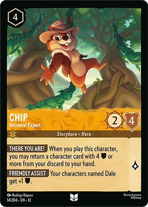 Lorcana - Chip - Retrieval Expert - Wilds Unknown (12) Cold Foil