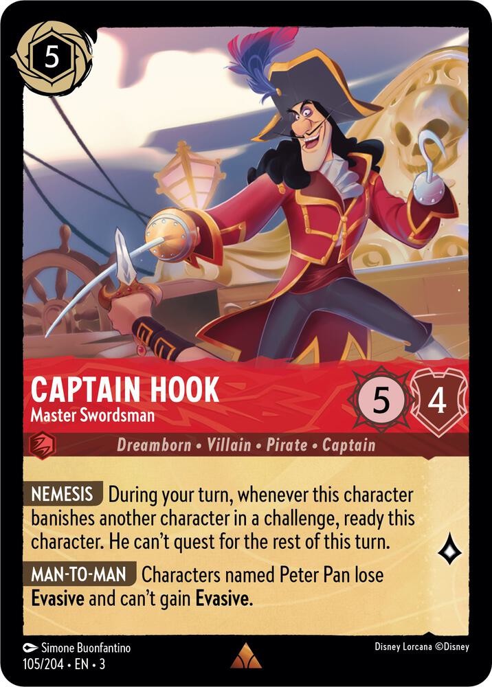 Lorcana - Captain Hook - Master Swordsman - Into the Inklands (3)