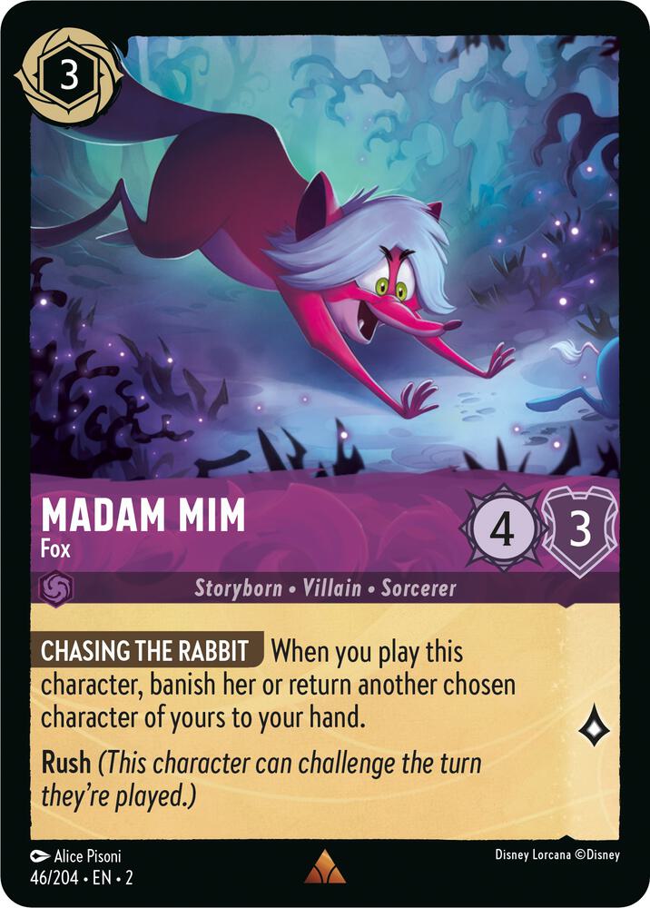 Lorcana - Madam Mim - Fox - Cold Foil - Rise of the Floodborn (2)