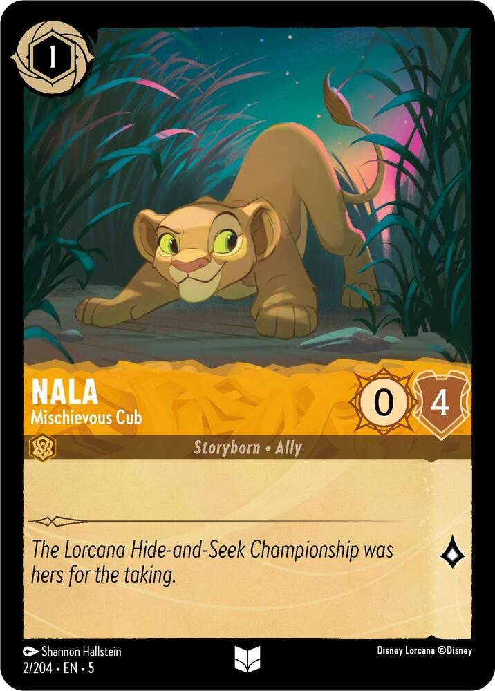 Lorcana - Nala - Mischievous Cub - Shimmering Skies (5)