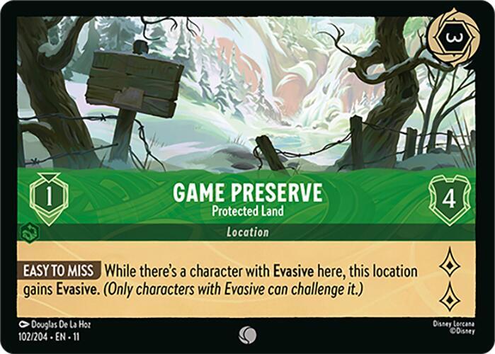 Lorcana - Game Preserve - Protected Land - Cold Foil - Winterspell (11)
