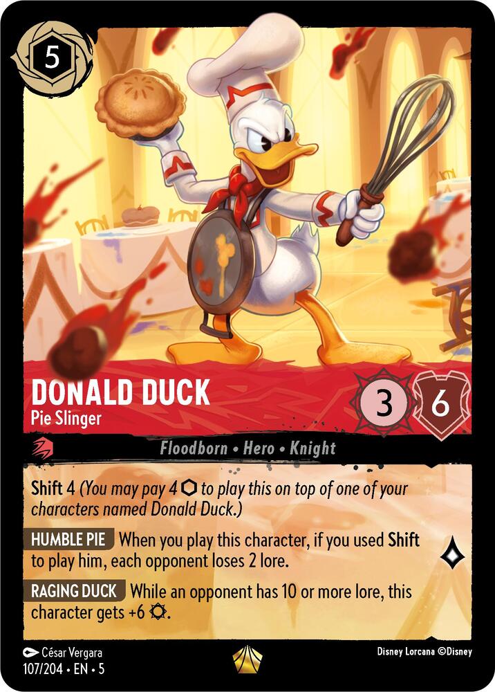 Lorcana - Donald Duck - Pie Slinger - Cold Foil - Shimmering Skies (5)