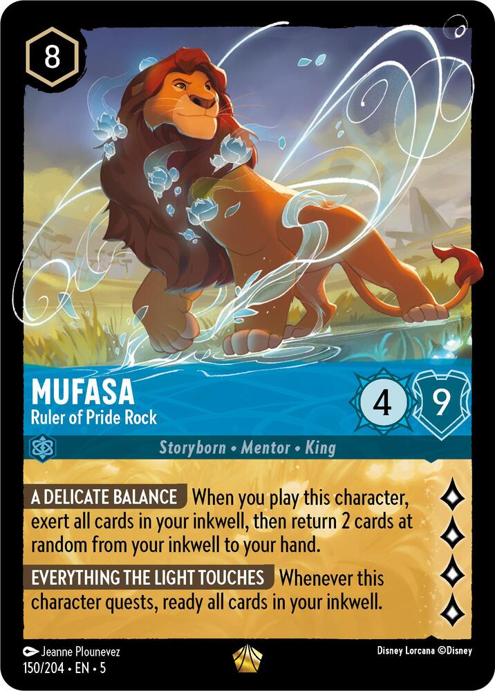 Lorcana - Mufasa - Ruler of Pride Rock - Cold Foil - Shimmering Skies (5)