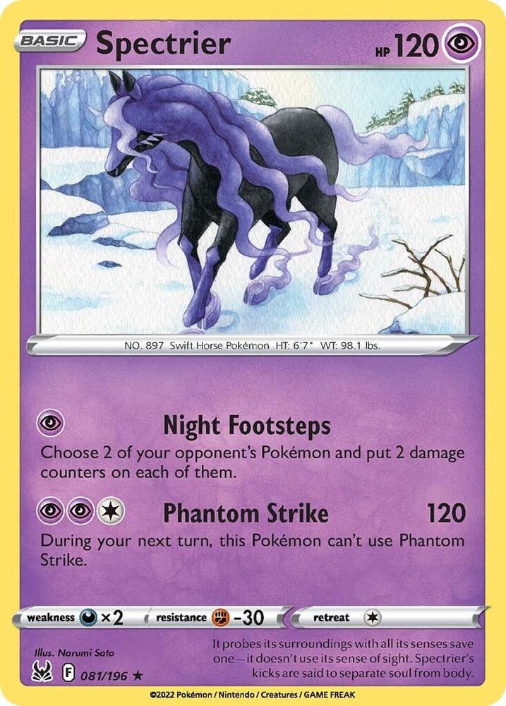 Pokemon - Spectrier - SWSH11: Lost Origin (SWSH11)