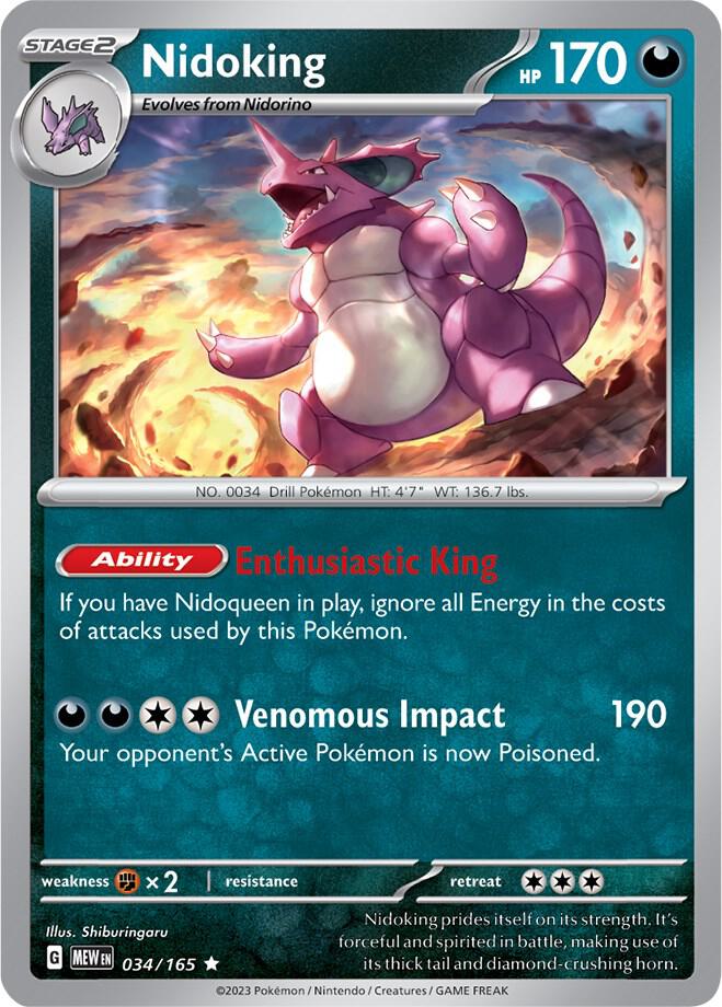 Pokemon - Nidoking - 034/165 - SV: Scarlet & Violet 151 (MEW)