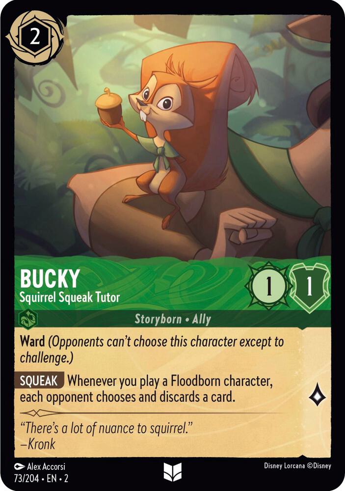 Lorcana - Bucky - Squirrel Squeak Tutor - Rise of the Floodborn (2)