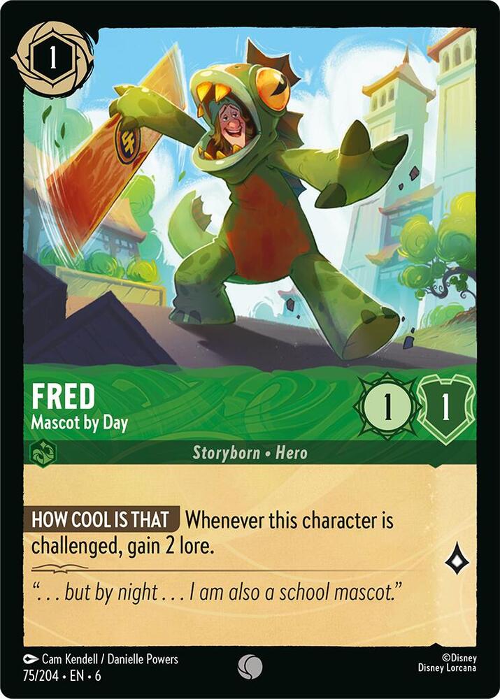 Lorcana - Fred - Mascot by Day - Azurite Sea (6) Cold Foil