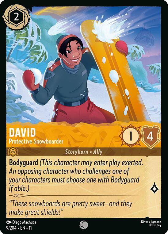 Lorcana - David - Protective Snowboarder - Winterspell (11) Cold Foil