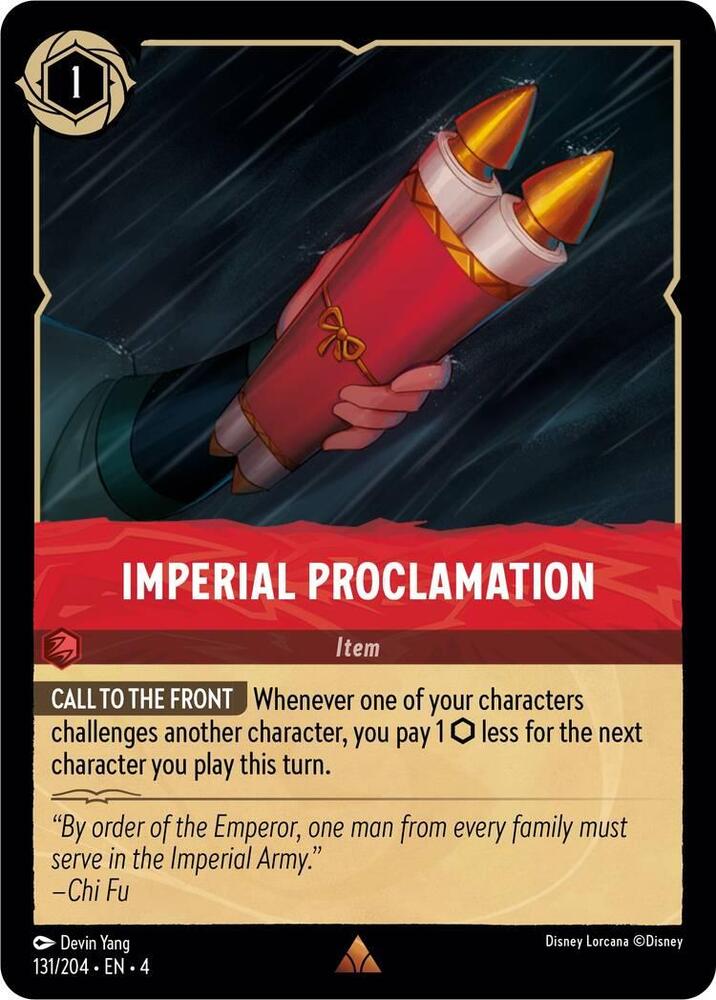 Lorcana - Imperial Proclamation - Cold Foil - Ursula's Return (4)