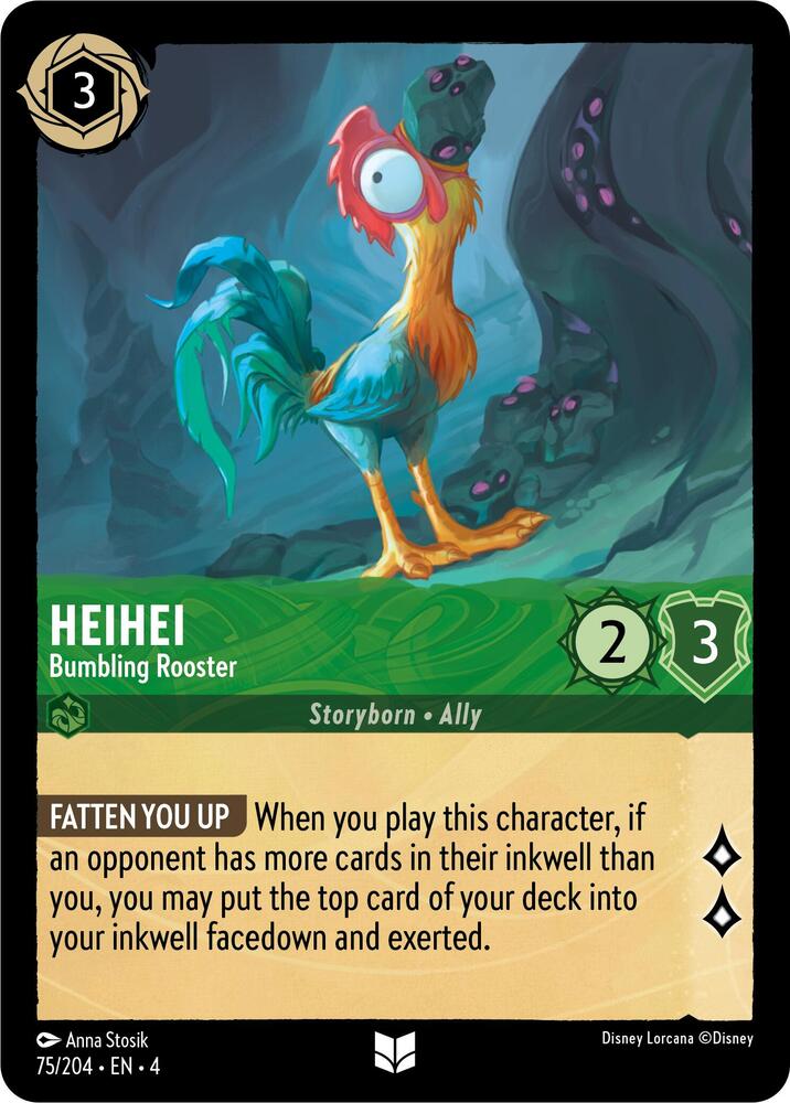 Lorcana - Heihei - Bumbling Rooster - Cold Foil - Ursula's Return (4)