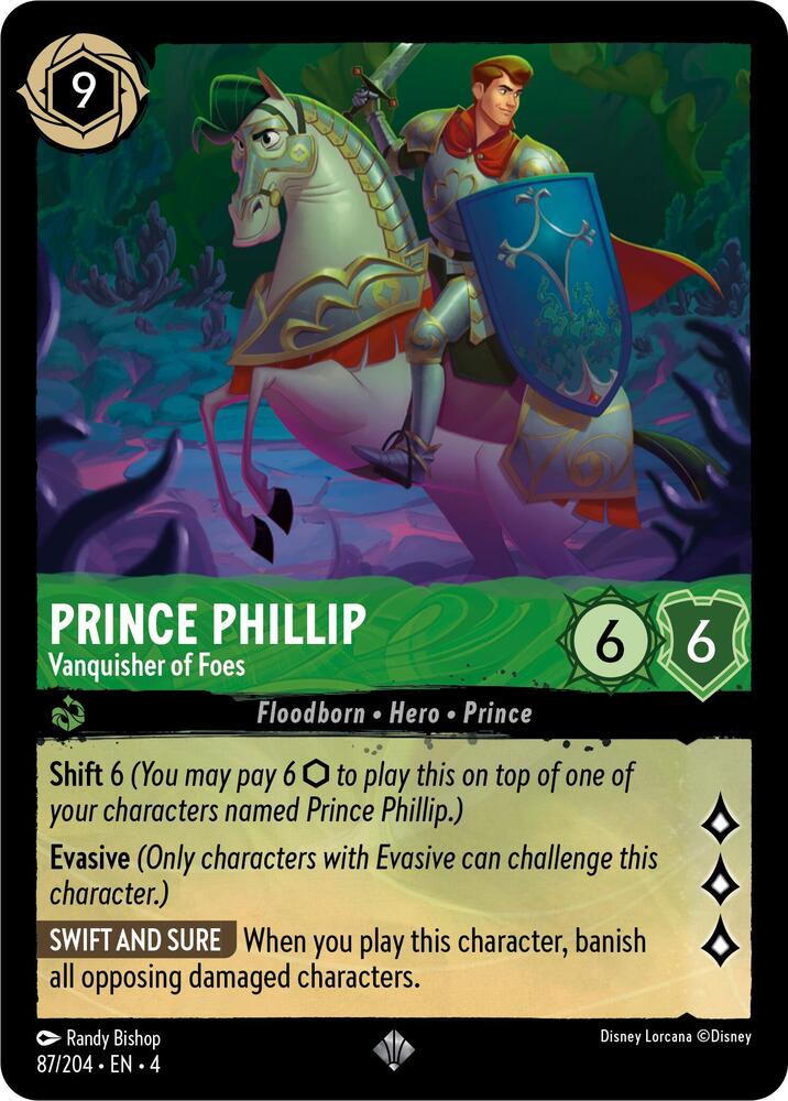 Lorcana - Prince Phillip - Vanquisher of Foes - Cold Foil - Ursula's Return (4)