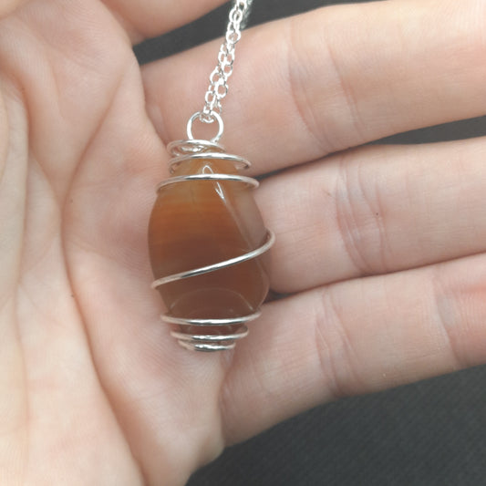 BG Signature Collection Carnelian Necklace Silver