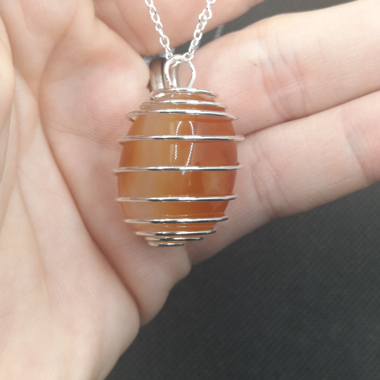 BG Signature Collection Carnelian Necklace Silver