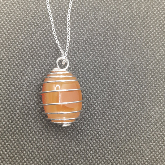 BG Signature Collection Carnelian Necklace Silver