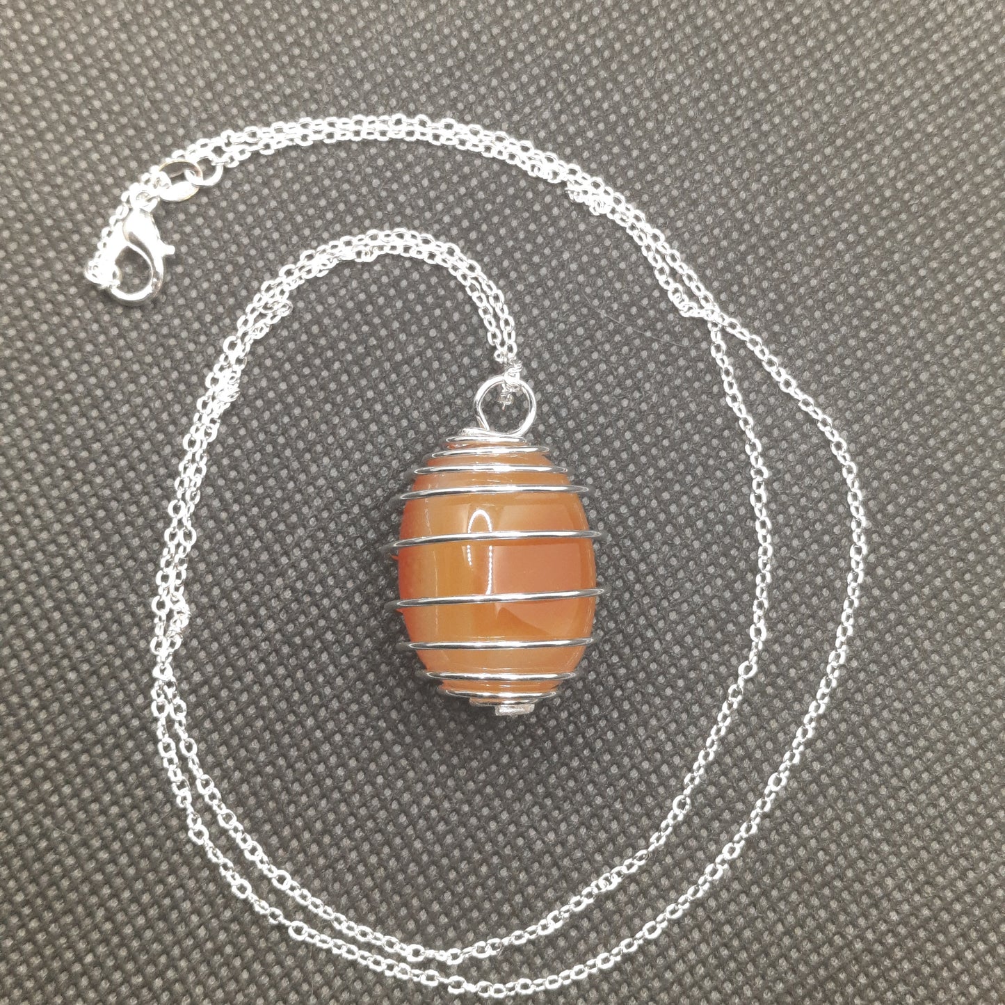 BG Signature Collection Carnelian Necklace Silver