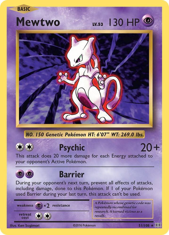 Pokemon - Mewtwo - XY - Evolutions (EVO) Reverse Holofoil
