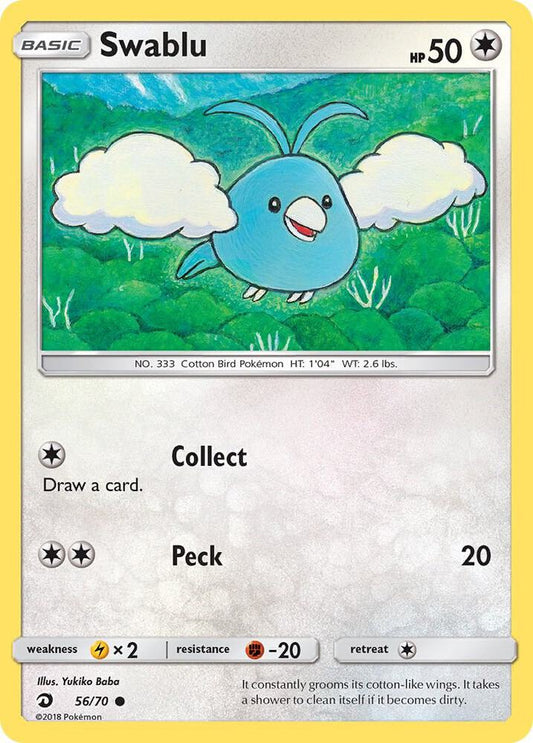 Pokemon - Swablu (56) - Dragon Majesty (DRM) Reverse Holofoil