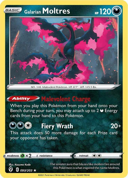 Pokemon - Galarian Moltres - SWSH07: Evolving Skies (SWSH07)