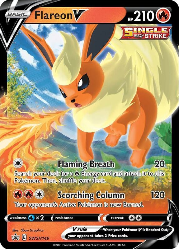 Pokemon - Flareon V - SWSH149 - SWSH: Sword & Shield Promo Cards (SWSD)