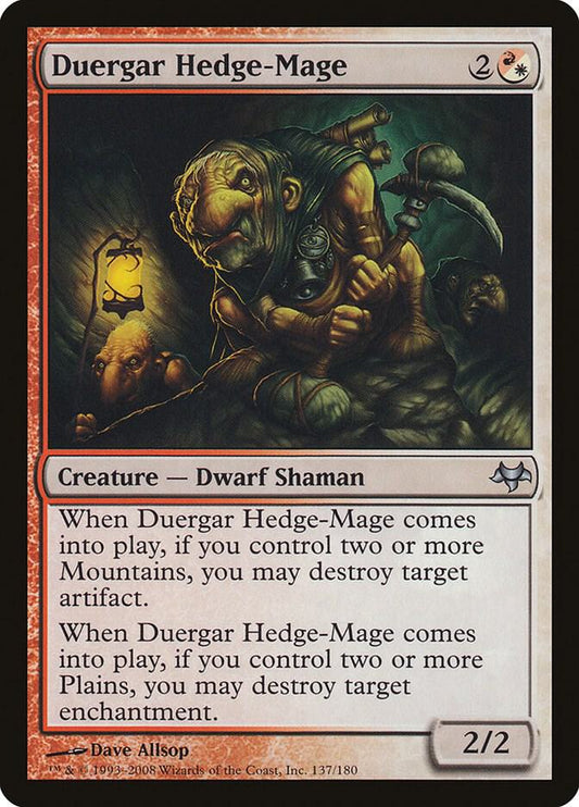 MTG - Duergar Hedge-Mage - Eventide (EVE)