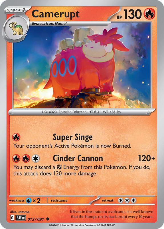 Pokemon - Camerupt - SV: Paldean Fates (PAF) Reverse Holofoil