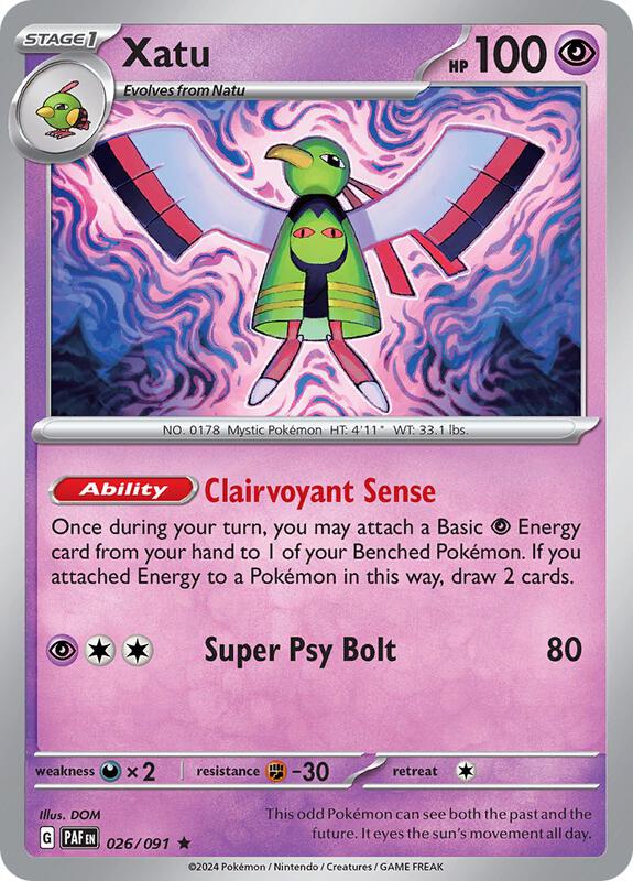 Pokemon - Xatu - 026/091 - SV: Paldean Fates (PAF) Foil