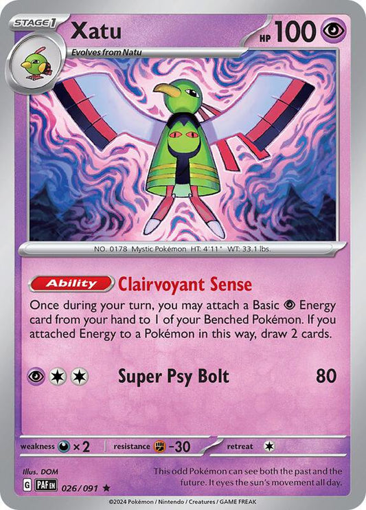 Pokemon - Xatu - 026/091 - SV: Paldean Fates (PAF) Foil