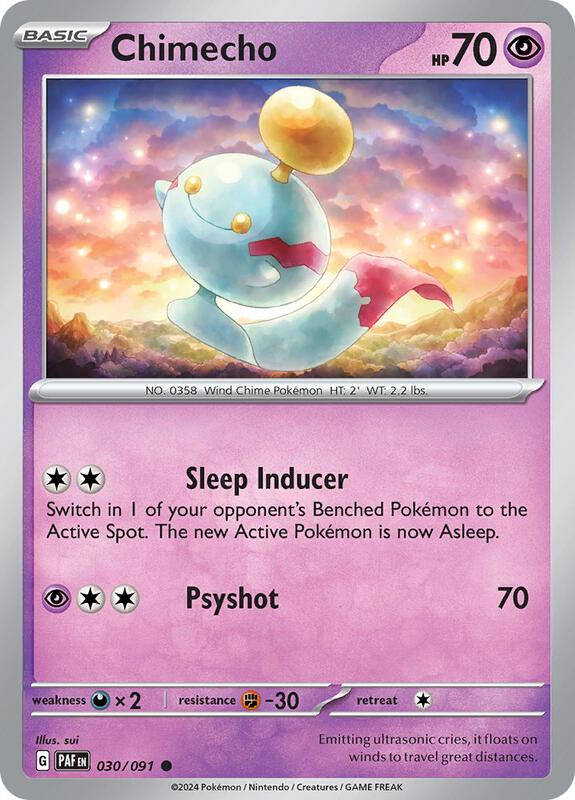 Pokemon - Chimecho - SV: Paldean Fates (PAF) Reverse Holofoil