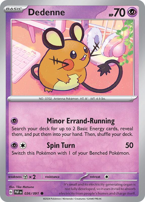 Pokemon - Dedenne - SV: Paldean Fates (PAF) Reverse Holofoil