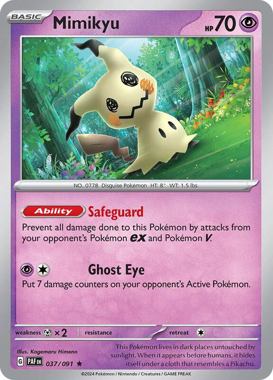 Pokemon - Mimikyu - 037/091 - SV: Paldean Fates (PAF) Foil