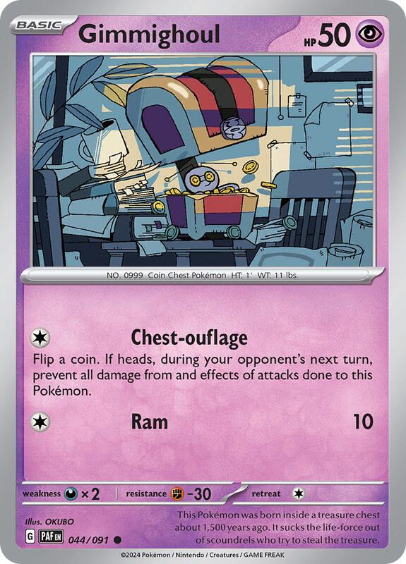 Pokemon - Gimmighoul - SV: Paldean Fates (PAF) Reverse Holofoil