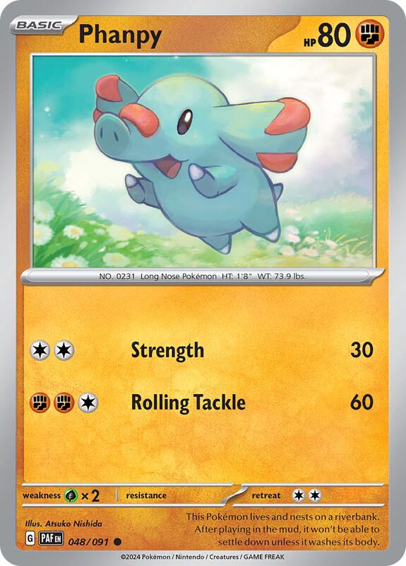 Pokemon - Phanpy - SV: Paldean Fates (PAF) Reverse Holofoil