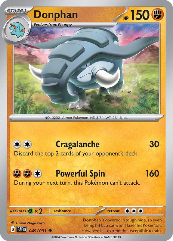 Pokemon - Donphan - SV: Paldean Fates (PAF) Reverse Holofoil