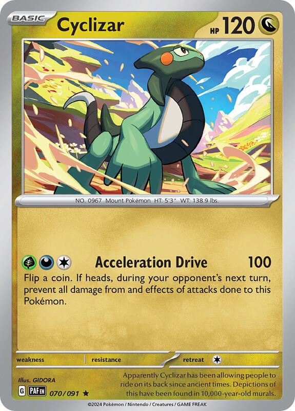 Pokemon - Cyclizar - 070/091 - SV: Paldean Fates (PAF) Reverse Holofoil