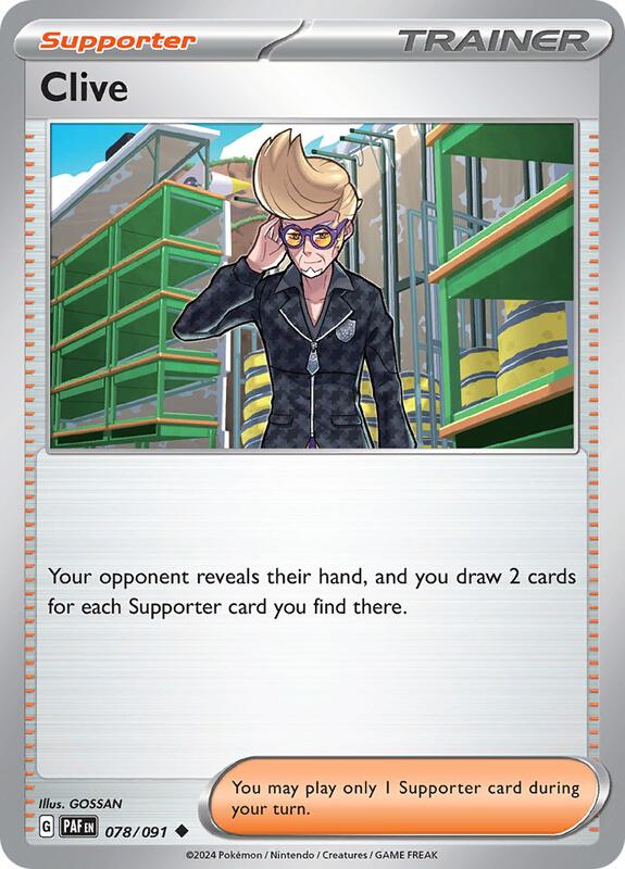 Pokemon - Clive - 078/091 - SV: Paldean Fates (PAF) Reverse Holofoil