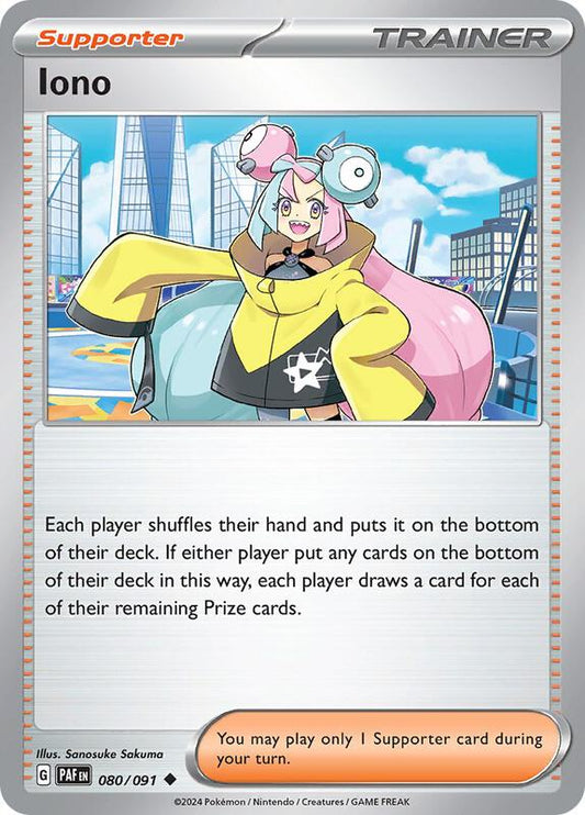 Pokemon - Iono - 080/091 - SV: Paldean Fates (PAF) Reverse Holofoil