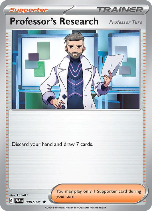 Pokemon - Professor's Research [Professor Turo] - 088/091 - SV: Paldean Fates (PAF) Reverse Holofoil