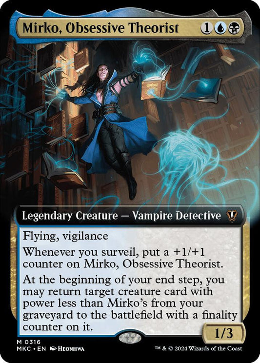 Pokemon - Mirko, Obsessive Theorist (Extended Art) - Commander: Murders at Karlov Manor (MKC) Foil