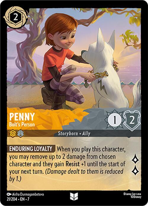 Lorcana - Penny - Bolt's Person - Archazia's Island (7) Cold Foil