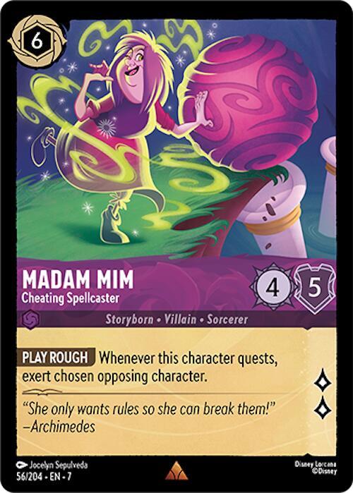 Lorcana - Madam Mim - Cheating Spellcaster - Archazia's Island (7) Cold Foil