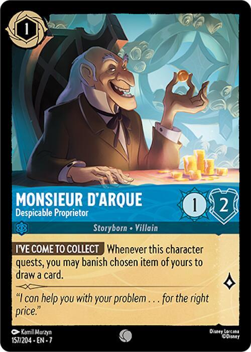Lorcana - Monsieur D'Arque - Despicable Proprietor - Archazia's Island (7)
