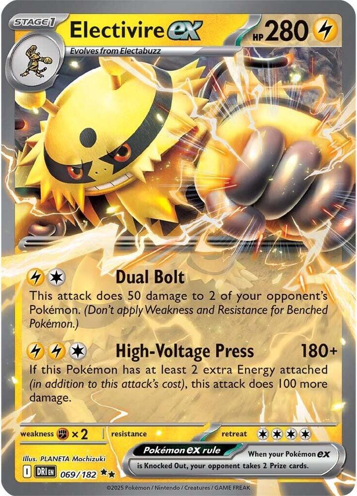 Pokemon - Electivire ex - 069/182 - SV10: Destined Rivals (DRI)