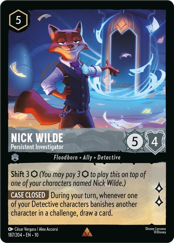 Lorcana - Nick Wilde - Persistent Investigator - Whispers in the Well (10)